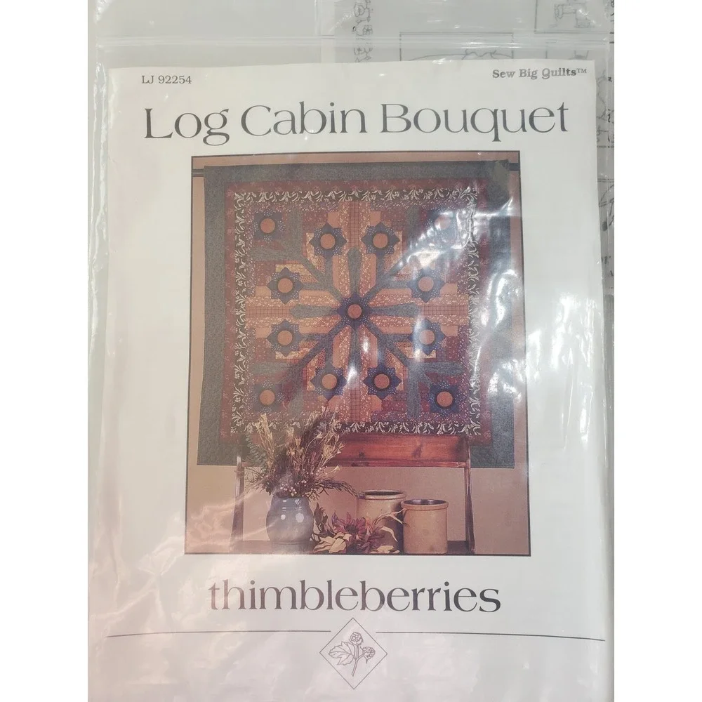 quilt pattern lot‎ Of 5 vintage Christmas & Log Cabin NEW In Bags